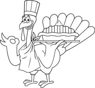 350+ Black And White Thanksgiving Cartoon Stock ...